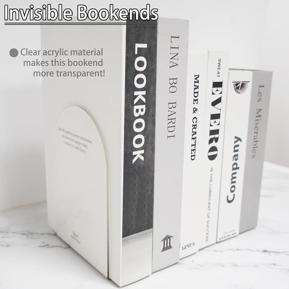 Acrylic Book Ends for Book She - Clear Acrylic Book Stand Holder 评论和价格