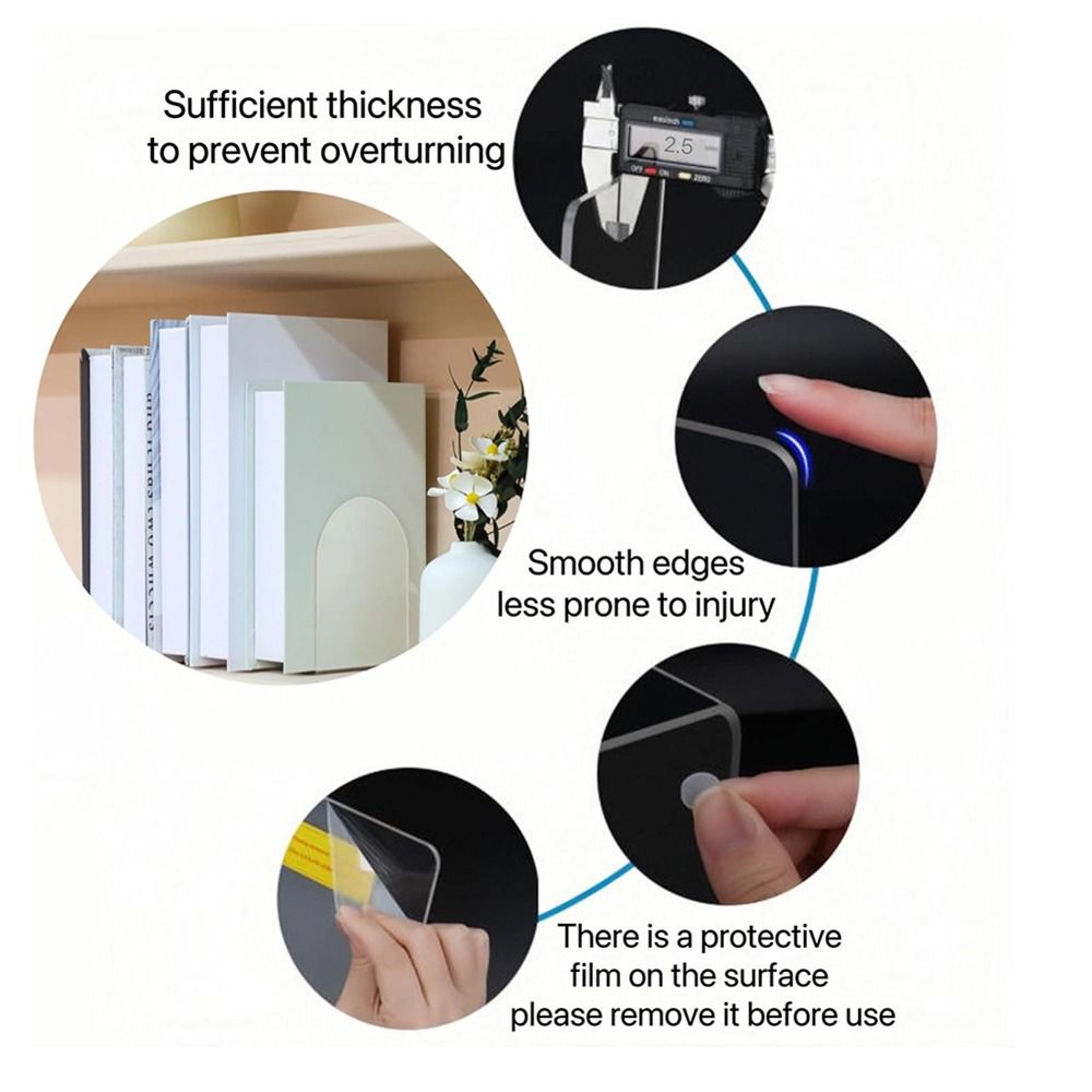 Acrylic Book Ends for Book She - Clear Acrylic Book Stand Holder 评论和价格