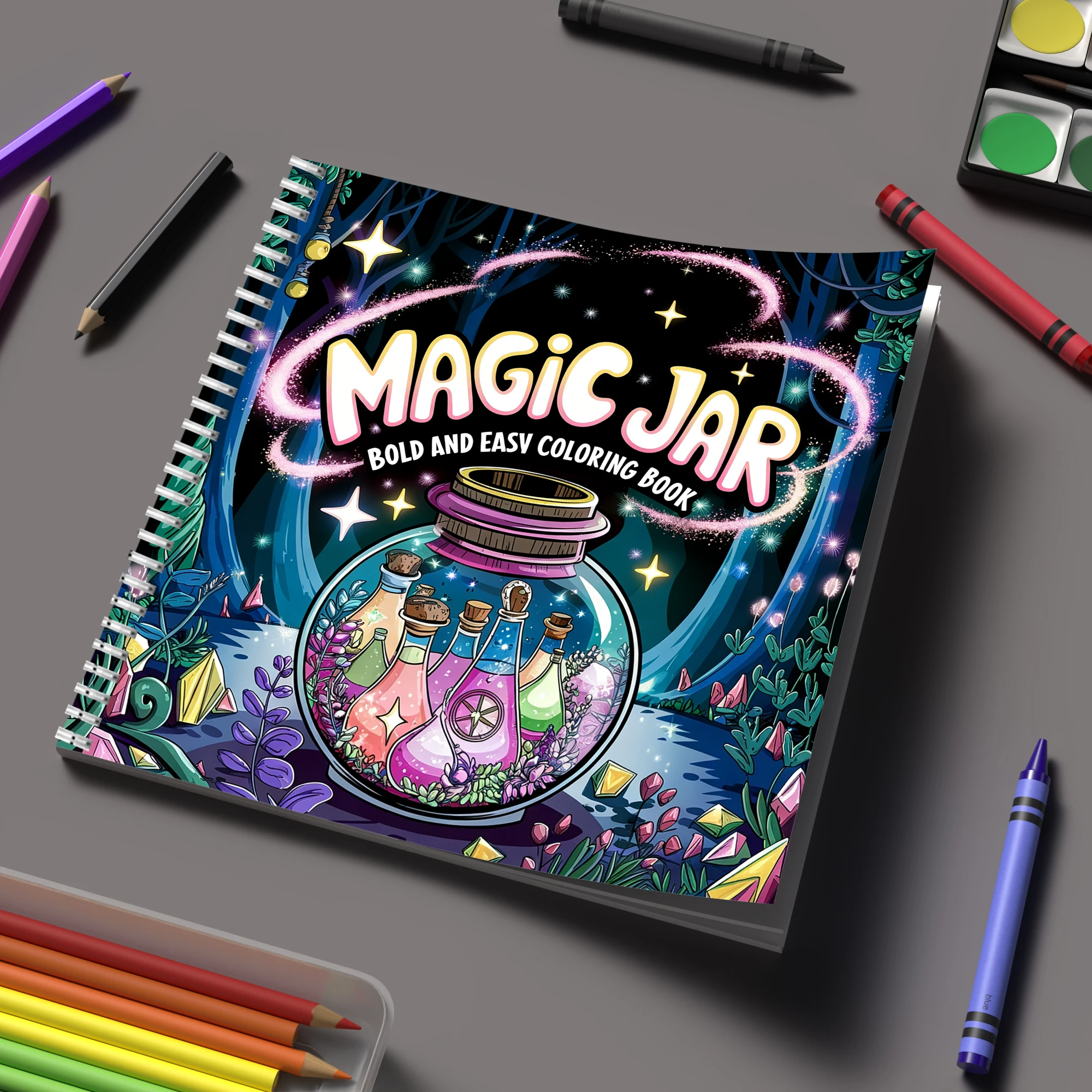 Coloring Book Magic Jar for Ad - Adult Coloring Book Stress Relief 评论和价格
