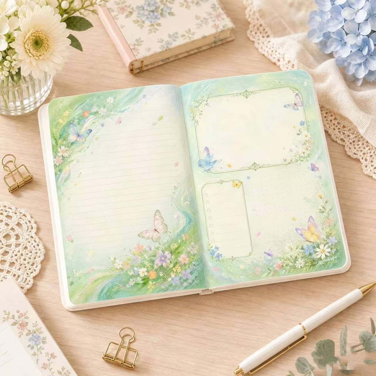 Vintage Butterfly Leather Note - Vintage Leather Journal Notebook 评论和价格