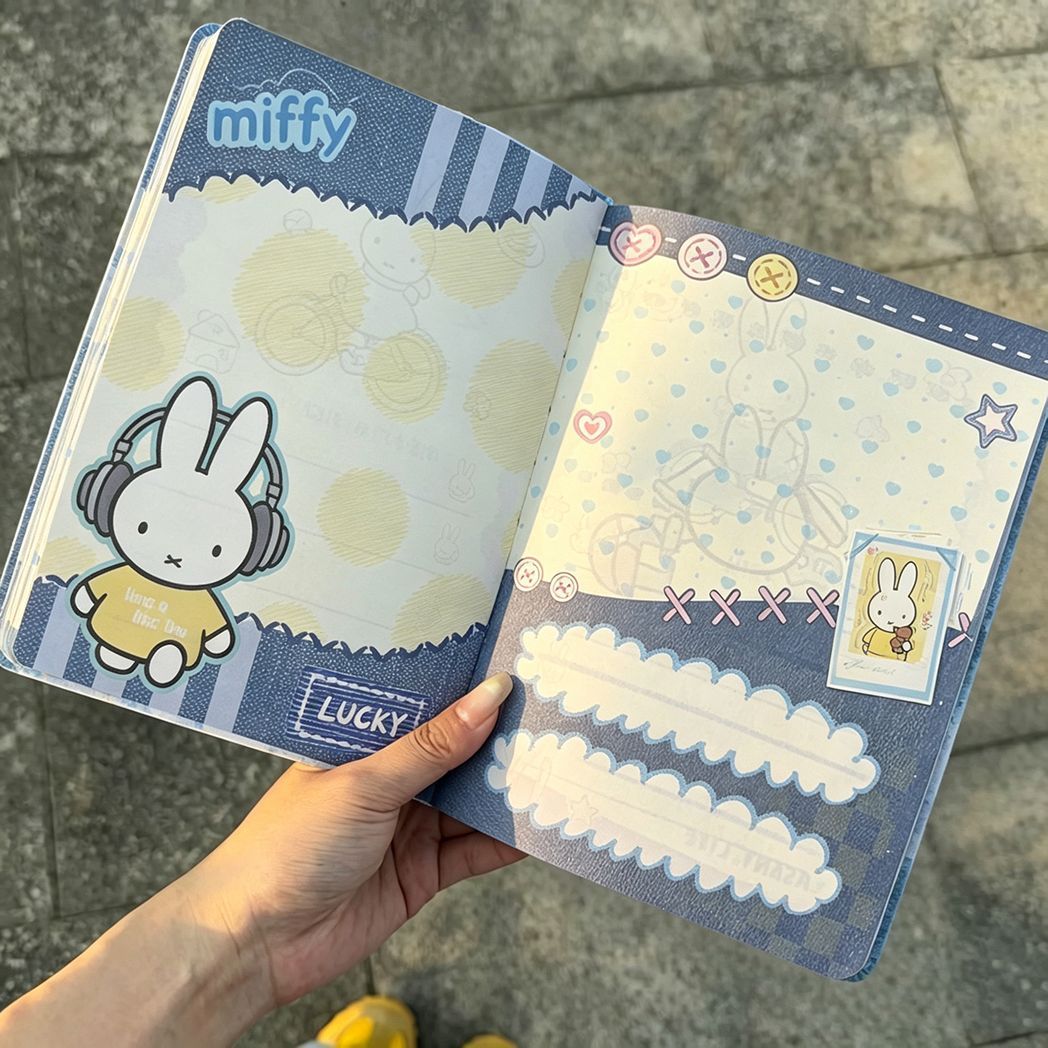 Vintage Denim Miffy Rabbit Lea - Vintage Leather Journal Notebook 评论和价格