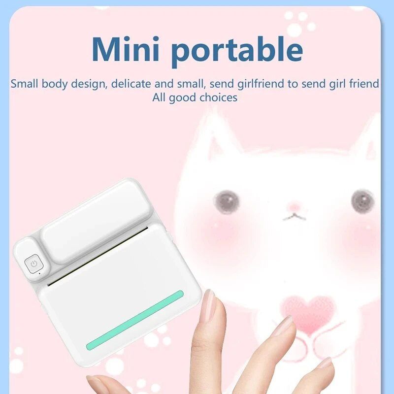 C19 MINI Print Portable Therma - Mini Pocket Thermal Printer Paper Roll 评论和价格