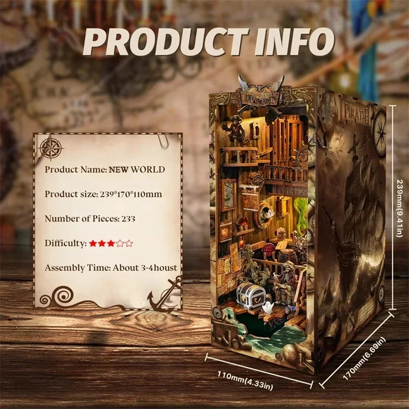 NEW DIY Wooden Book Nook Shelf - Diy Wooden Book Nook Kit Shelf Insert 评论和价格