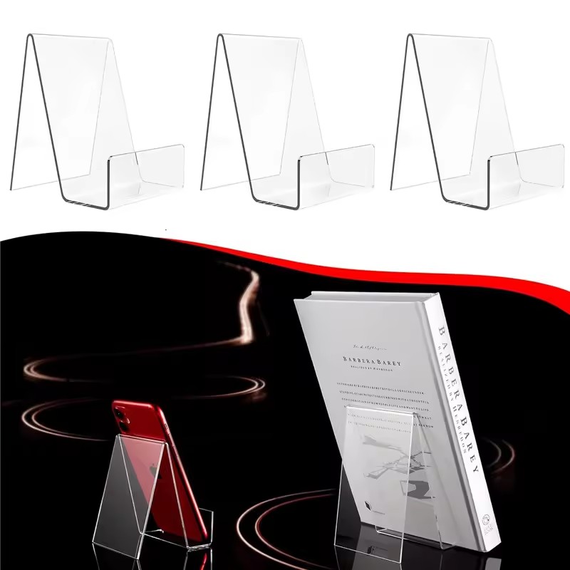 4pcs Clear Adjustable Book Sta - Clear Acrylic Book Stand Holder 评论和价格
