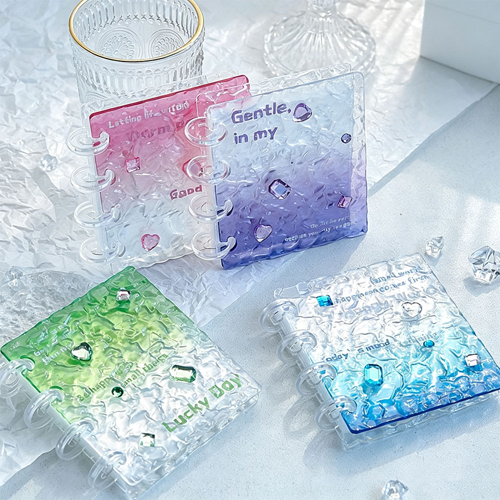 Water Ripple Gradient Acrylic  - Kpop Photo Card Binder 3 Inch 评论和价格