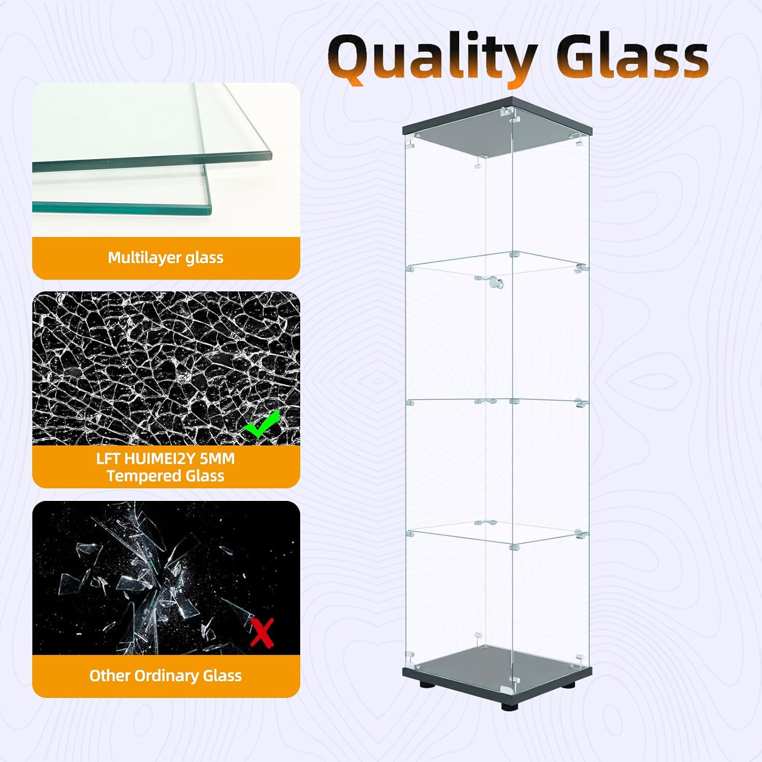 Glass Display Cabinet With Loc - Books 评论和价格