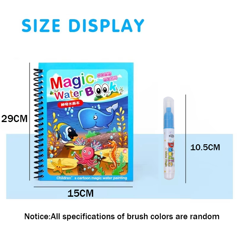 1pc Reusable Kids Magic Water  - Reusable Water Magic Coloring Book 评论和价格
